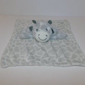 Jesse + Lulu Gray White Giraffe Plush Security Blanket Baby Lovey Nunu Soother